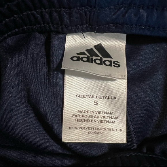 Adidas Kids Navy and Orange Athletic Shorts - Picture 3 of 3